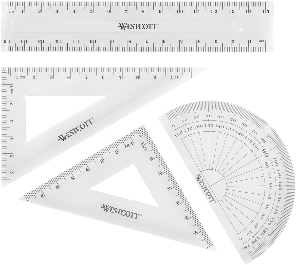WESTCOTT Geometrie-Set E-10303 00 transparent 4-teilig – Hochwertig & günstig bei ShopDeca