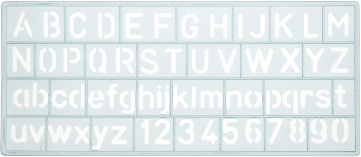 WESTCOTT Zeichenschablone 10mm E-10610 00 A-Z, 0-9 transparent – Hochwertig & günstig bei ShopDeca