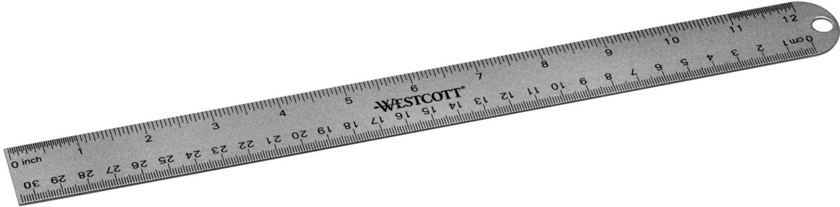 WESTCOTT Aluminium Lineal 30cm E-1417600 cm/inch Scala – Hochwertig & günstig bei ShopDeca