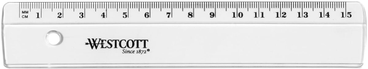 WESTCOTT Kunststofflineal 15cm E10150 BP – Hochwertig & günstig bei ShopDeca