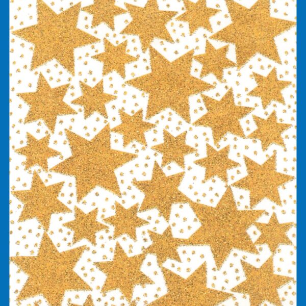 Z-DESIGN Sticker Sterne Weihnachten 52225 gold glitzernd 2 Bogen