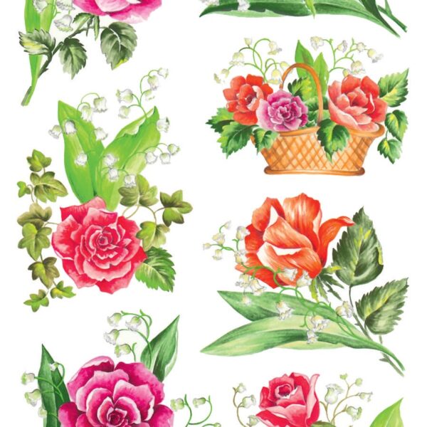 Z-DESIGN Sticker Creative 54115 Rosen 3 Stück