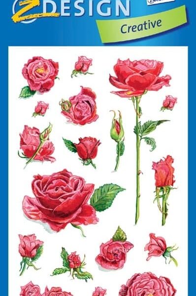 Z-DESIGN Sticker Creative 54337 Rosen 3 Stück