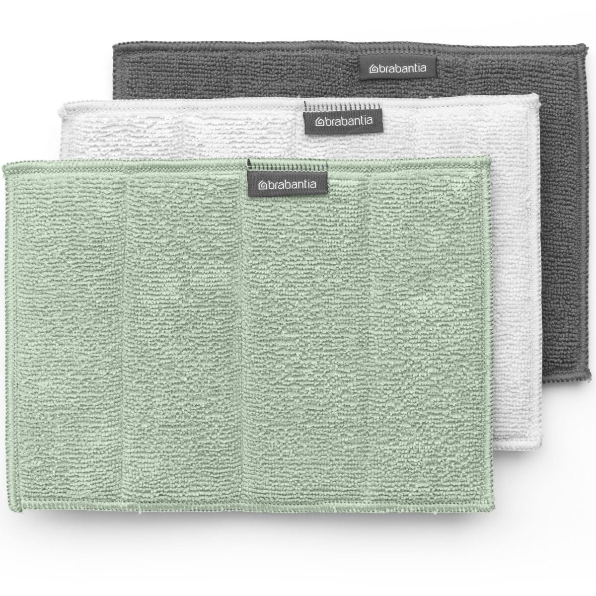 BRABANTIA Mikrofaser-Reinigungstuch 215827 Grau/Hellgrün/Weiss 3 Stück – Hochwertig & günstig bei ShopDeca
