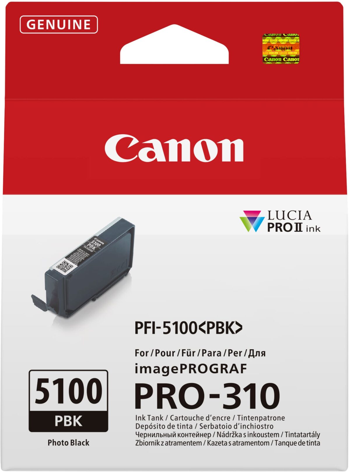 CANON Tintenpatrone photo schwarz PFI-5100PBK iPF PRO-310 14ml – Hochwertig & günstig bei ShopDeca