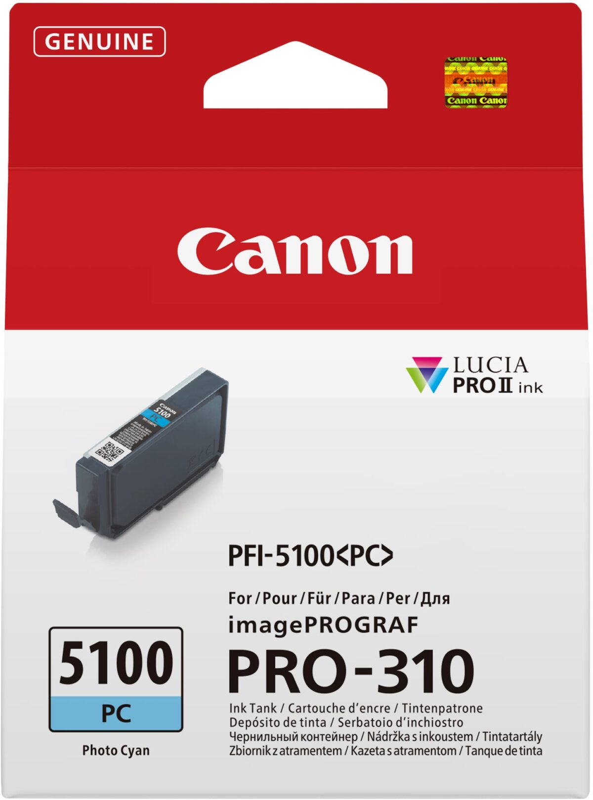 CANON Tintenpatrone photo cyan PFI-5100PC iPF PRO-310 14ml – Hochwertig & günstig bei ShopDeca