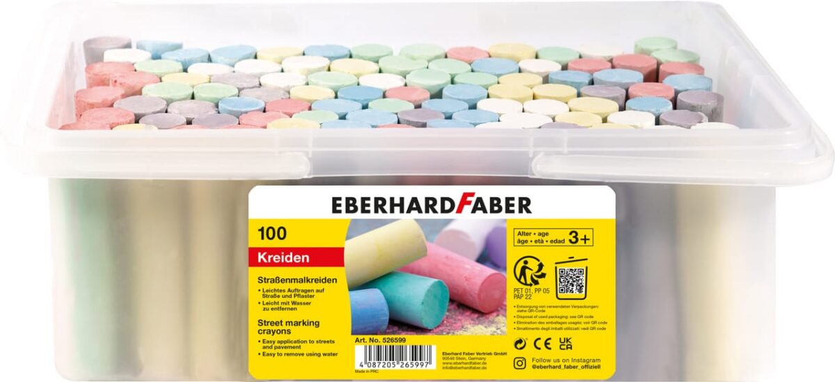 EBERHARD FABER Strassenkreide 526599 100 Farben ass. – Hochwertig & günstig bei ShopDeca