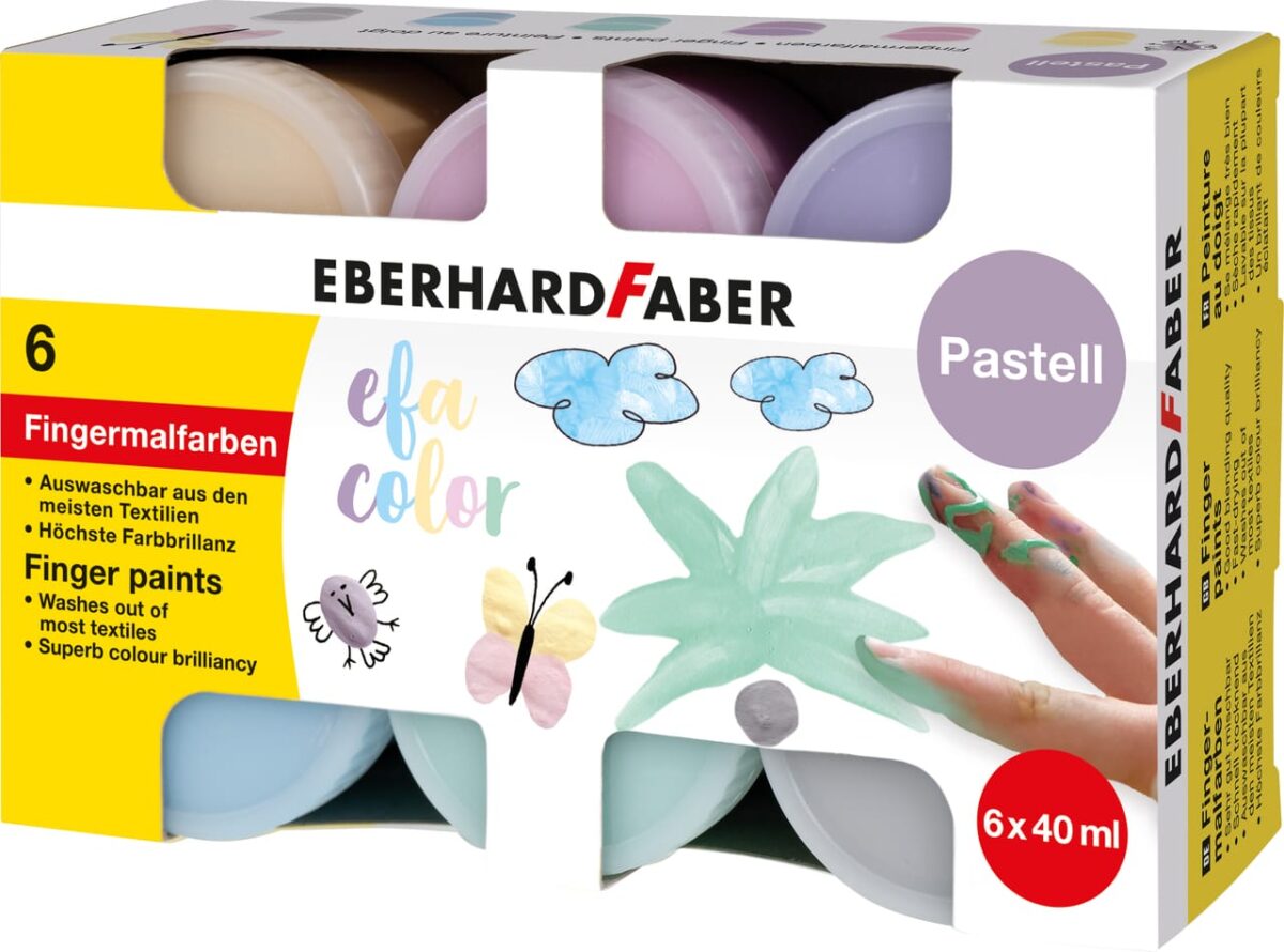 EBERHARD FABER Fingermalfarben Pastell 578604 6x40ml – Hochwertig & günstig bei ShopDeca