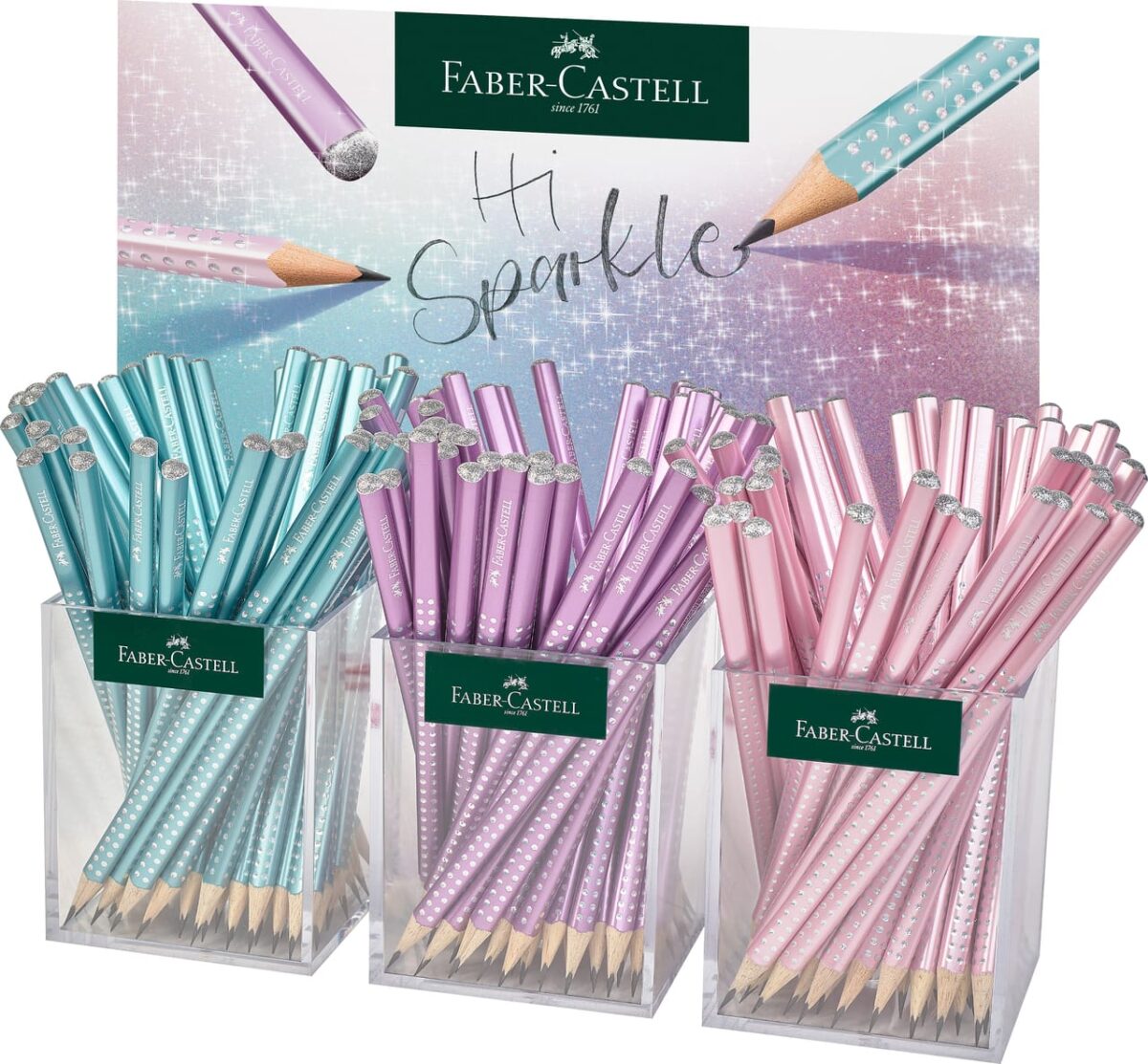 FABER-CASTELL Bleistift Sparkle Cosmic 118253 Köcher 144 Stück – Hochwertig & günstig bei ShopDeca