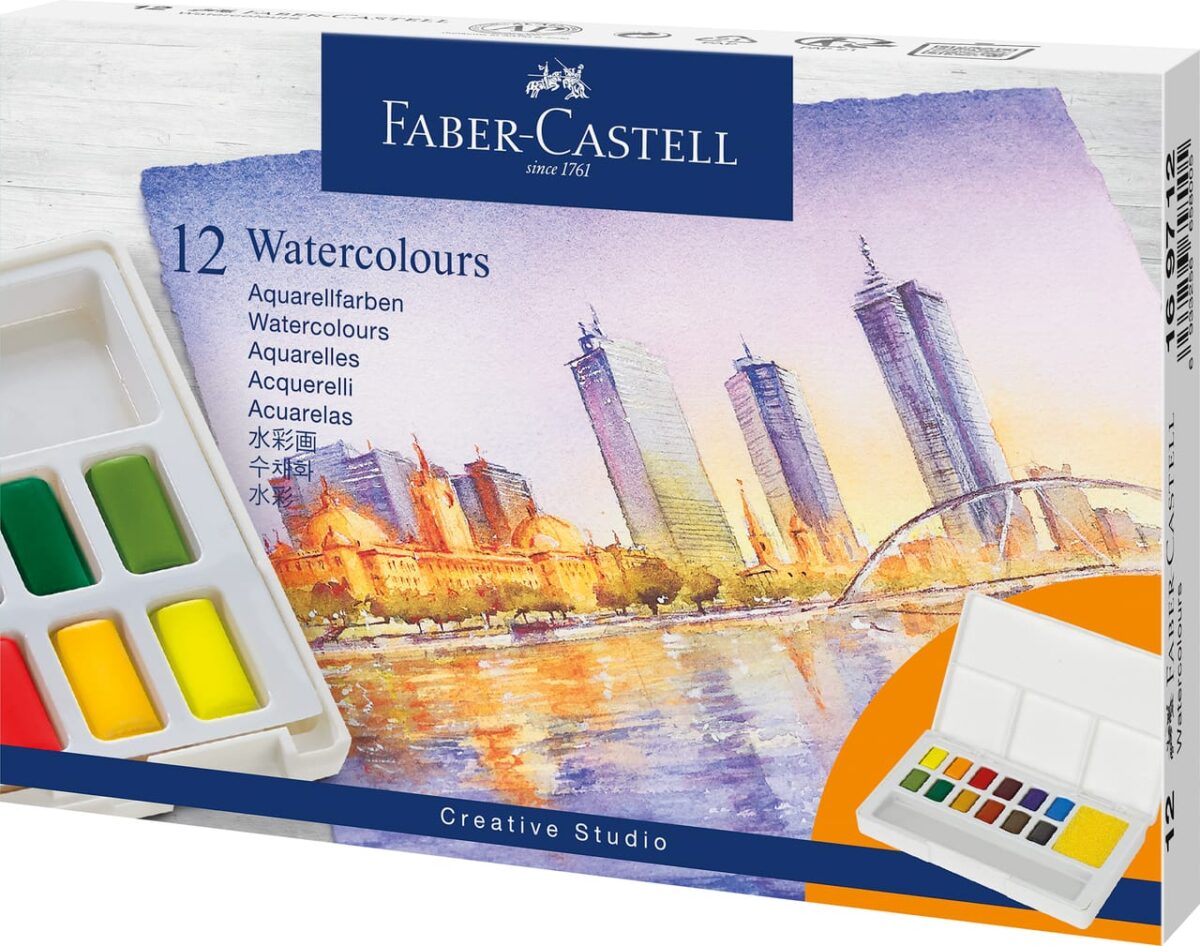 FABER-CASTELL Aquarellfarben 169712 12er Etui – Hochwertig & günstig bei ShopDeca