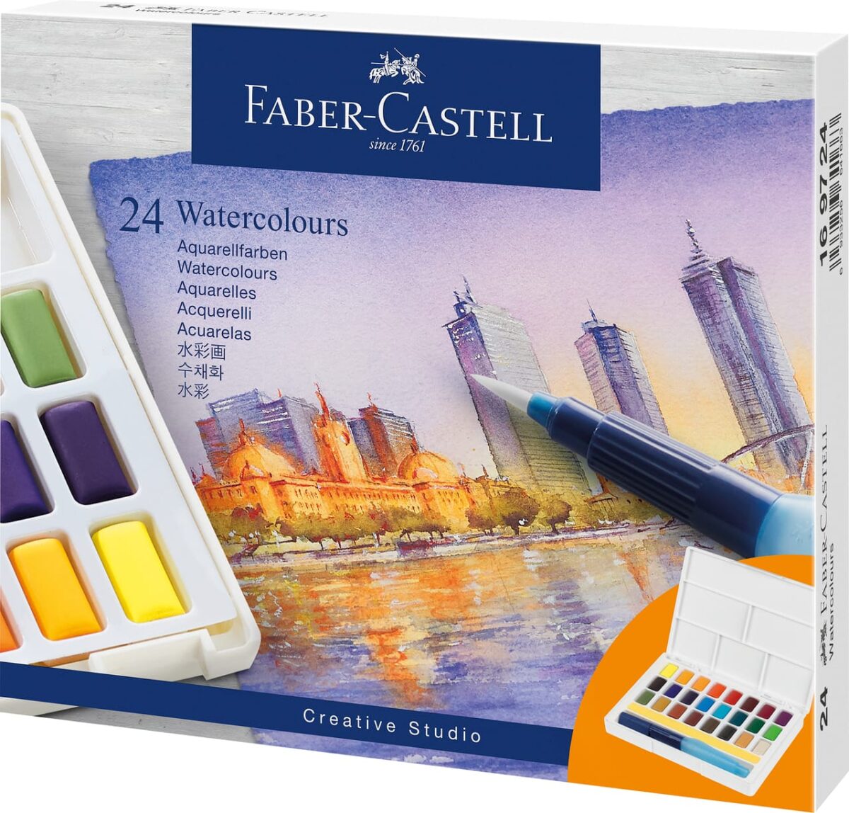 FABER-CASTELL Aquarellfarben 169724 24er Etui – Hochwertig & günstig bei ShopDeca