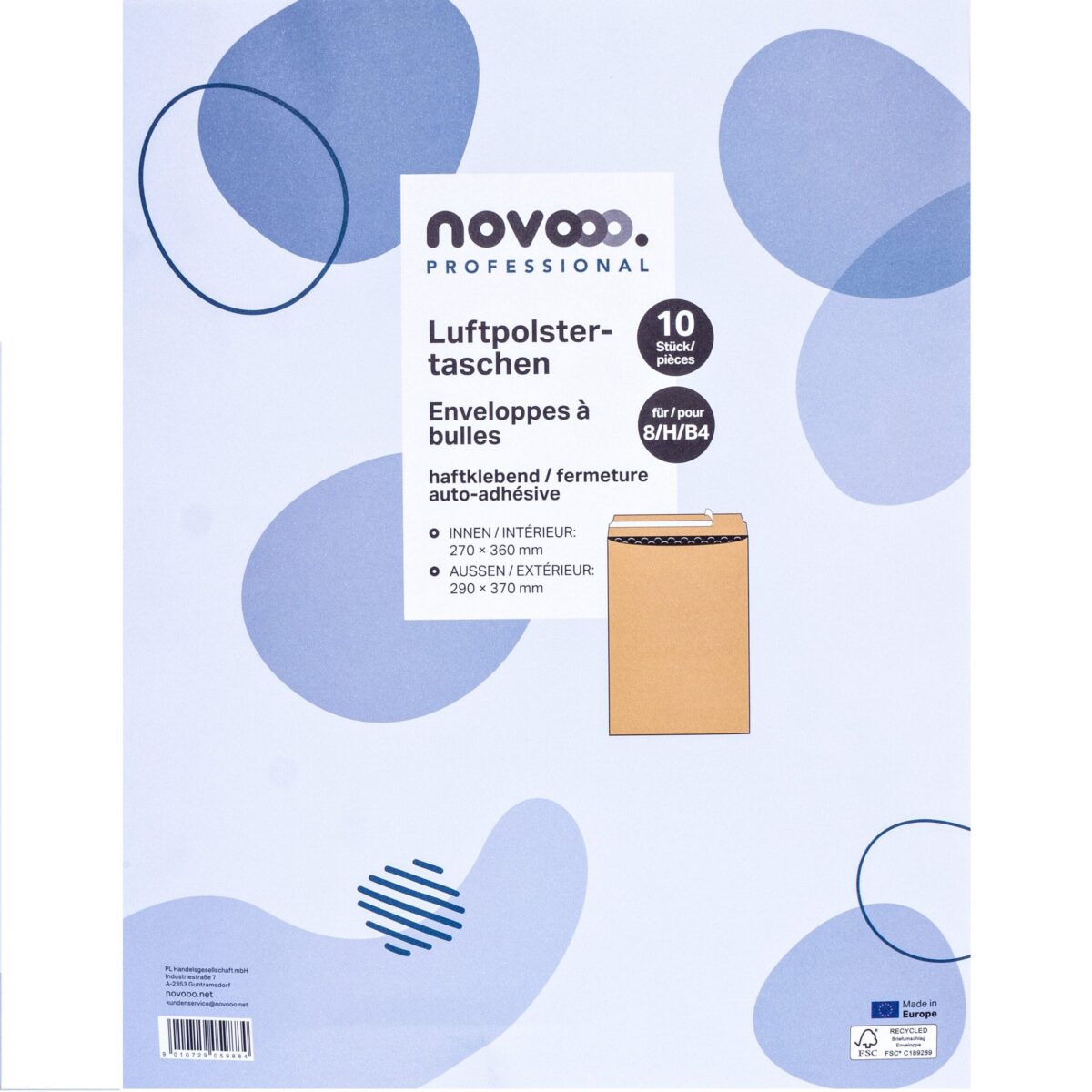 NOVOOO Luftpolstertasche Recycled E-1712130 braun, 270x360mm 10 Stück – Hochwertig & günstig bei ShopDeca