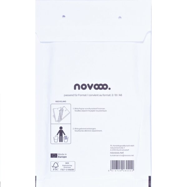 NOVOOO Luftpolstertasche Mix E-1712134 weiss, 120x215mm 100 Stück