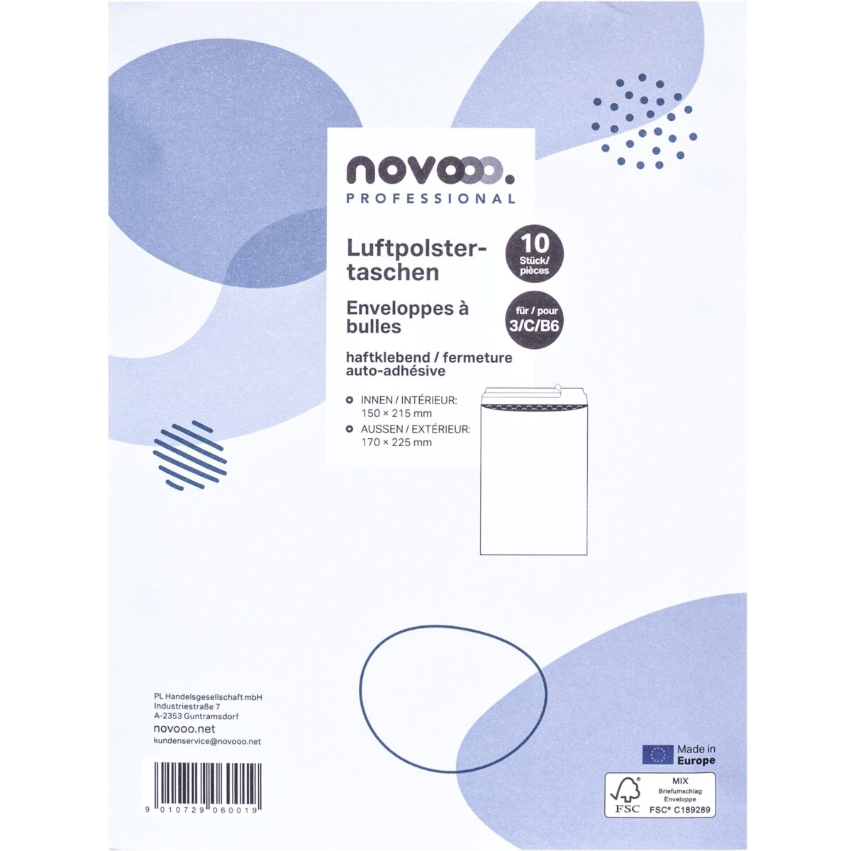 NOVOOO Luftpolstertasche Mix E-1712135 weiss, 150x215mm 10 Stück – Hochwertig & günstig bei ShopDeca