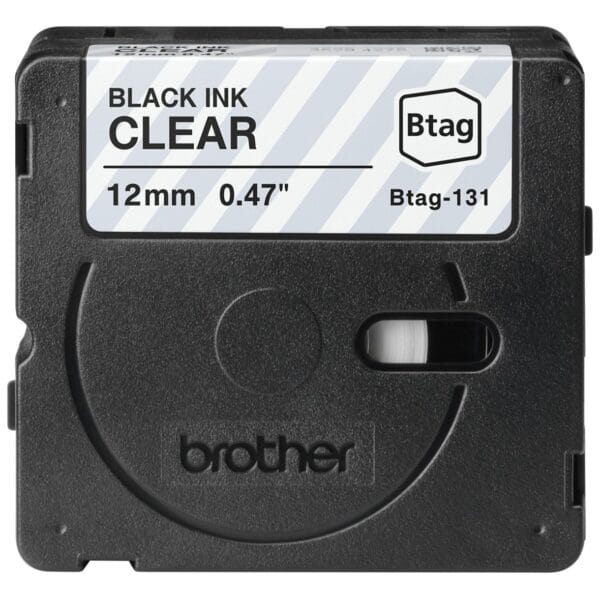 PTOUCH Band schw/transp. n.laminiert BTAG-131 PT-N10/N20/N25BT 12 mm