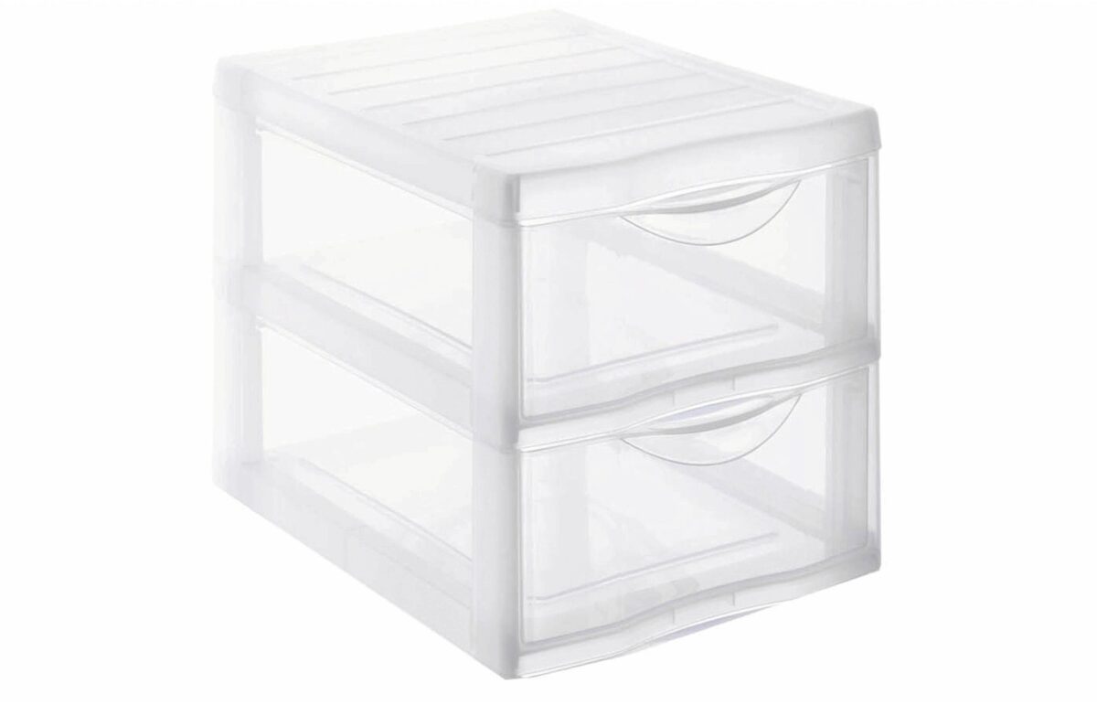 ROTHO Schubladenbox Optimo A4 1421900096WS transparent 2 Schubladen – Hochwertig & günstig bei ShopDeca