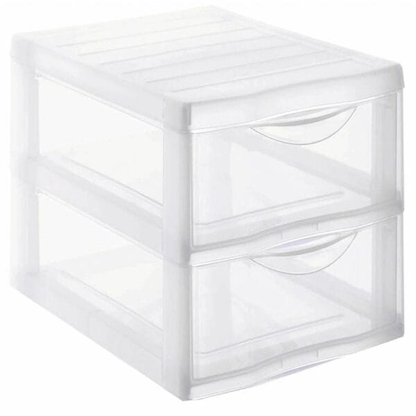 ROTHO Schubladenbox Optimo A4 1421900096WS transparent 2 Schubladen
