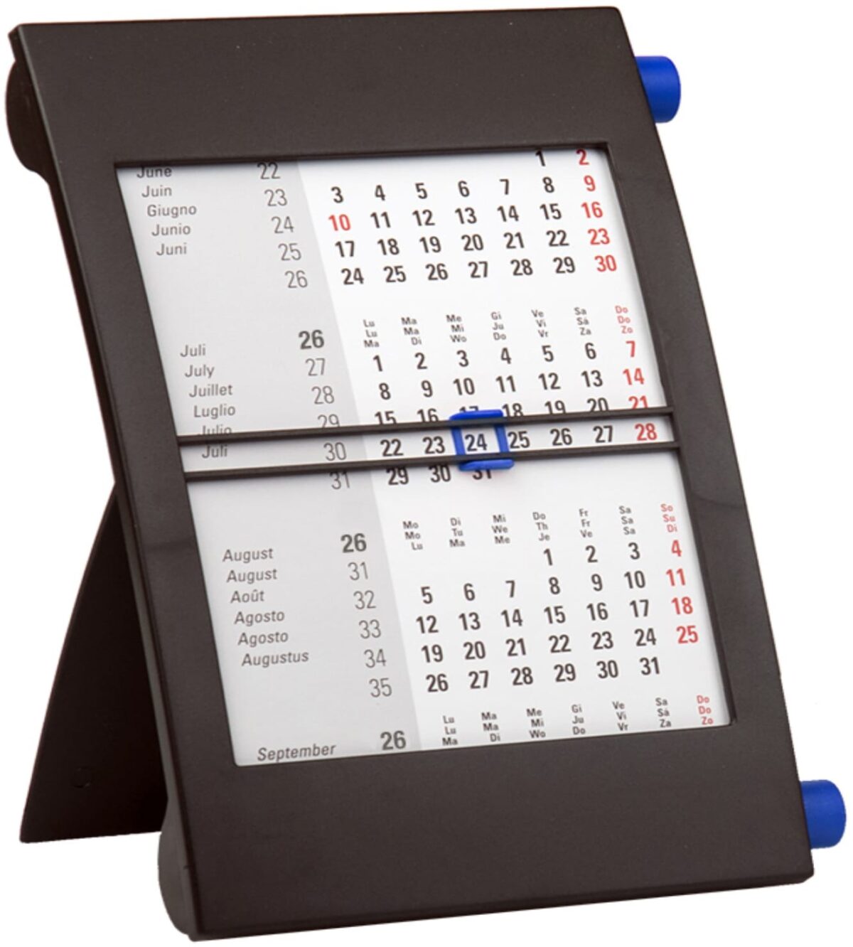 SIMPLEX 3-Monats-Tischkalender 2026/27 50013.26 3M/1S schwarz/blau 11x18cm – Hochwertig & günstig bei ShopDeca