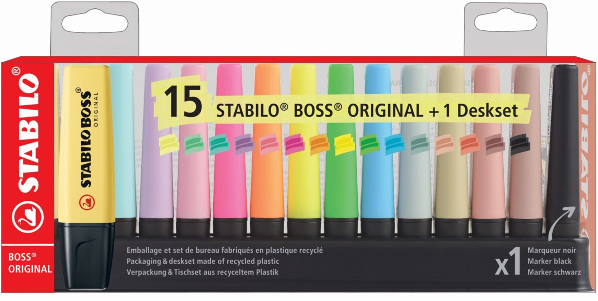 STABILO BOSS Original F60915 Tischset 15 Stück – Hochwertig & günstig bei ShopDeca
