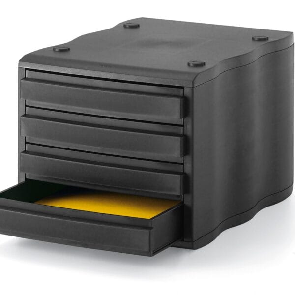 STYRO Schubladenelement Styrowave 248-8501.99 4 Schubladen, schwarz