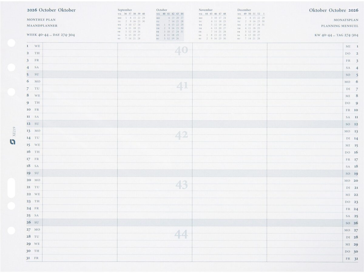 SUCCES Agenda A5 Monatspläne 2026 847219000026U 2J 14.8x21cm – Hochwertig & günstig bei ShopDeca