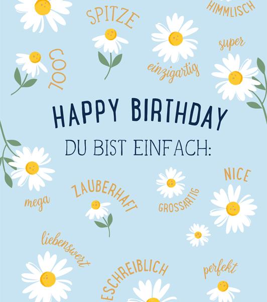 ABC Geburtstagskarte B6 51145 Happy Birthday