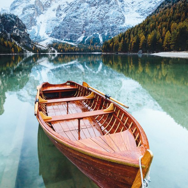ABC Glückwunschkarte Blanko B6 51853 Boot auf Bergsee