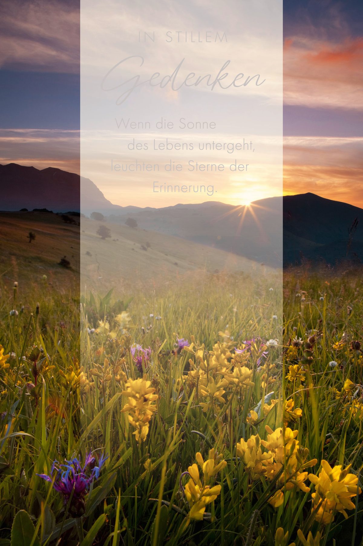 ABC Trauerkarte B6 51979 Untergehende Sonne – Hochwertig & günstig bei ShopDeca