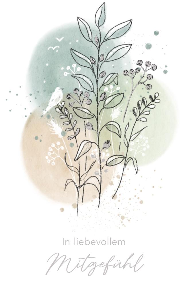 52009.indd ABC Trauerkarte B6 52009 Zweige – Hochwertig & günstig bei ShopDeca