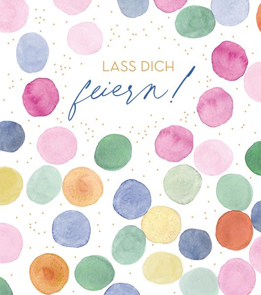 ABC Geburtstagskarte B6 52180 Bunte Konfetti