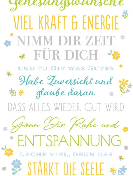 ABC Glückwunscharte Genesung DE B6 52300 Gute Ratschläge