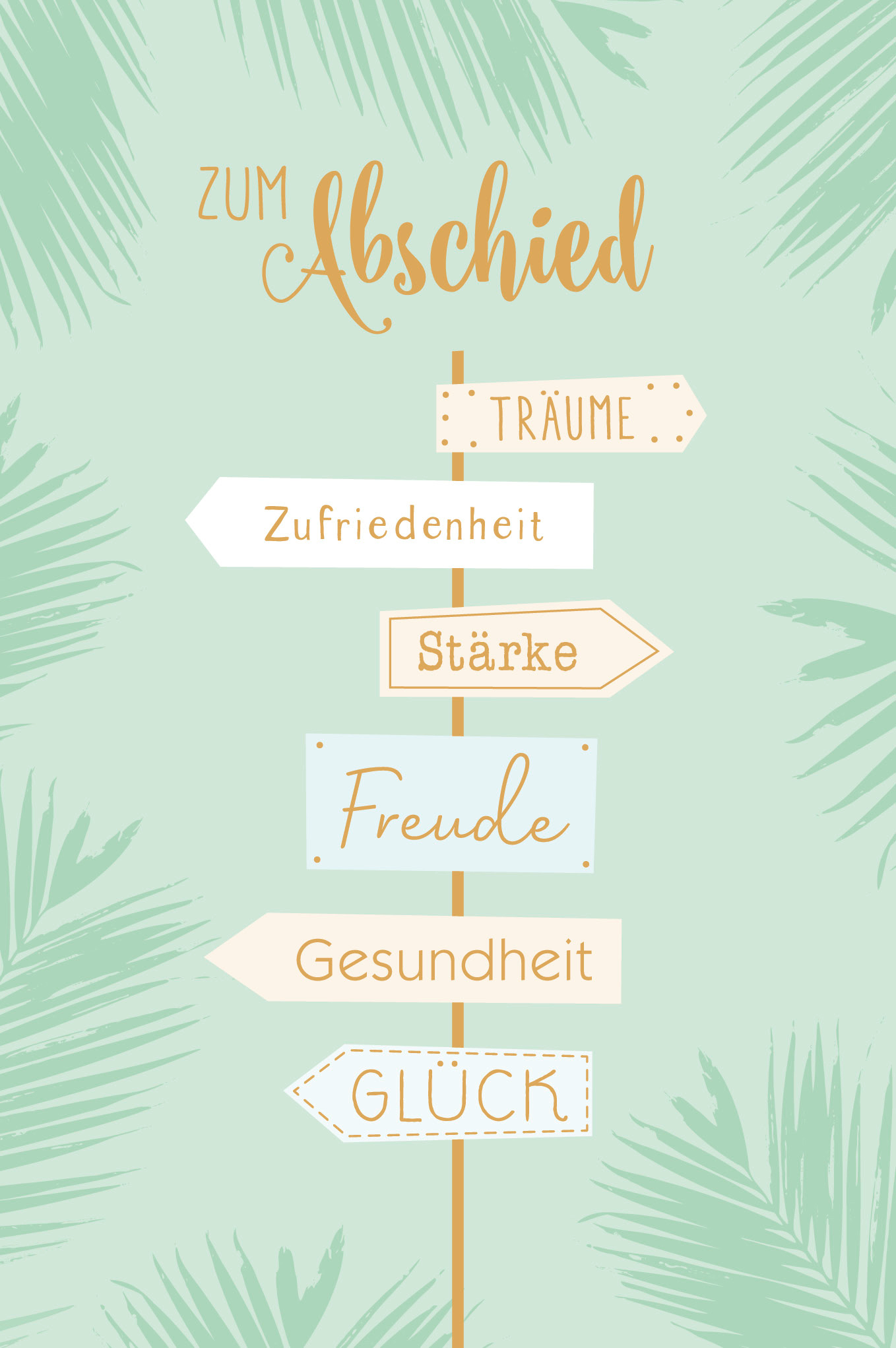 ABC-52303-7611119215716 ABC Abschiedskarte DE B6 52303 Wegweiser – Hochwertig & günstig bei ShopDeca