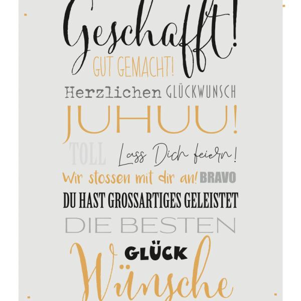 ABC Glückwunschkarte Prüfung DE B6 52305 Bestanden