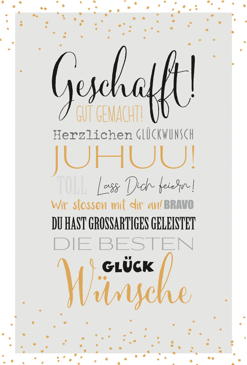 52305.indd ABC Glückwunschkarte Prüfung DE B6 52305 Bestanden – Hochwertig & günstig bei ShopDeca