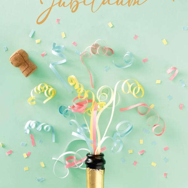 ABC Glückwunschkarte Jubi. DE B6 52314 Champagner