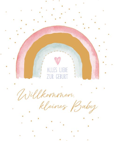 ABC Glückwunschkarte Baby B6 52654 Regenbogen