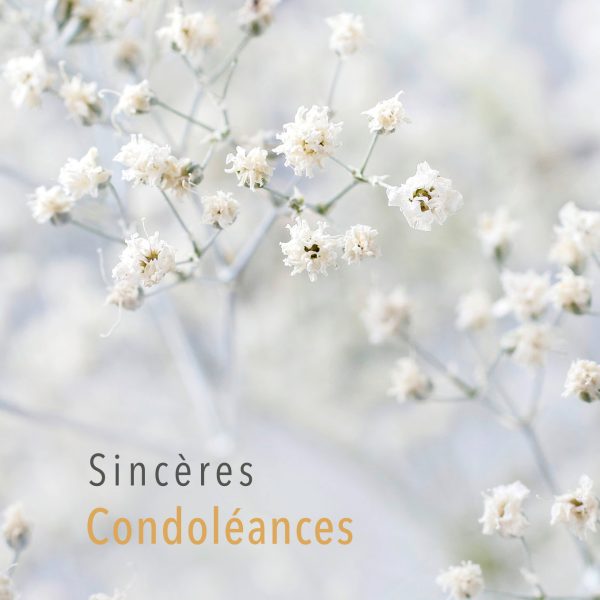 ABC Trauerkarte FR B6 53148 Weisse Blüten