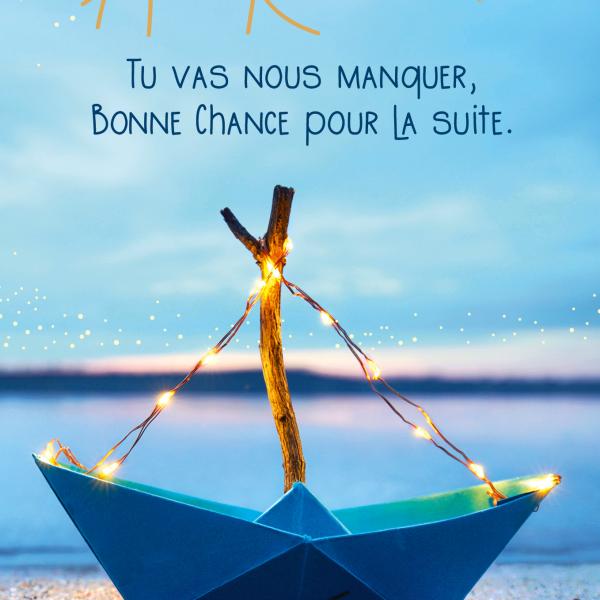 ABC Abschiedskarte FR B6 53218 Papierschiffchen