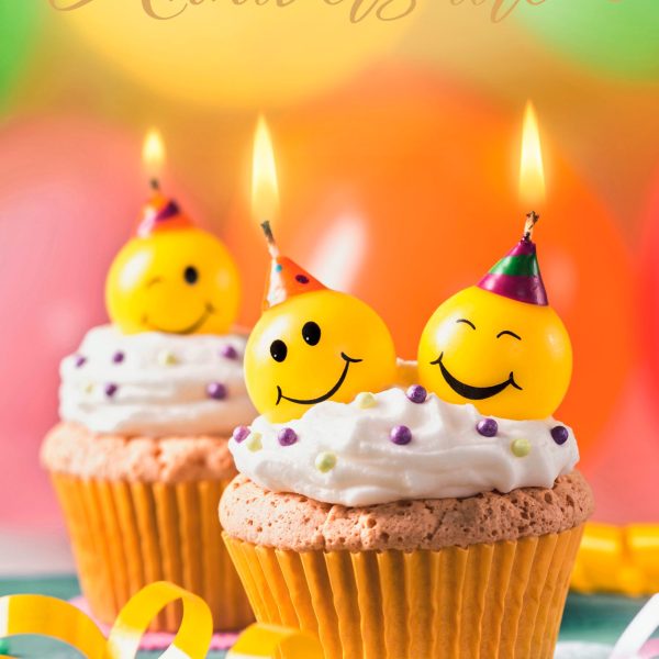 ABC Geburtstagskarte FR A4 53370 Cupcake mit Kerze