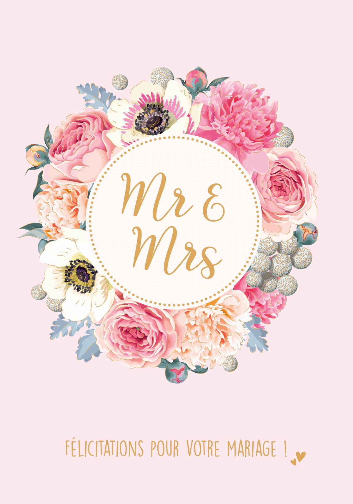 ABC Hochzeitskarte FR A4 53380 Blumenkranz – Hochwertig & günstig bei ShopDeca