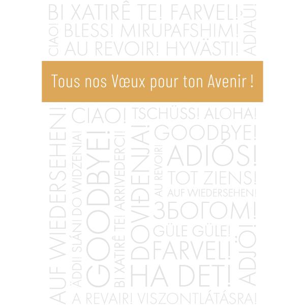 ABC Abschiedskarte FR A4 53401 Gold Text