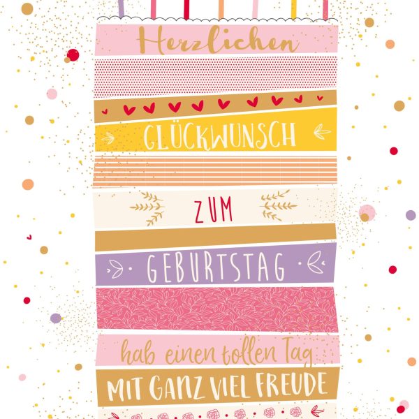 ABC Geburtstagskarte A4 53943 Torte