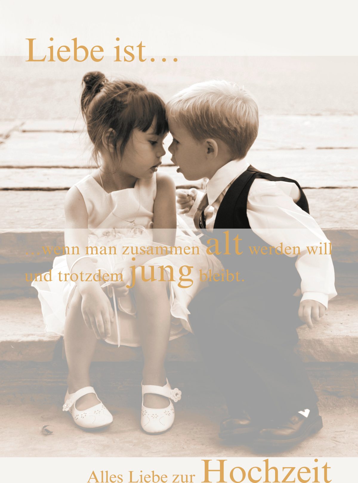 ABC Hochzeitskarte A4 53972 Kinder Brautpaar – Hochwertig & günstig bei ShopDeca