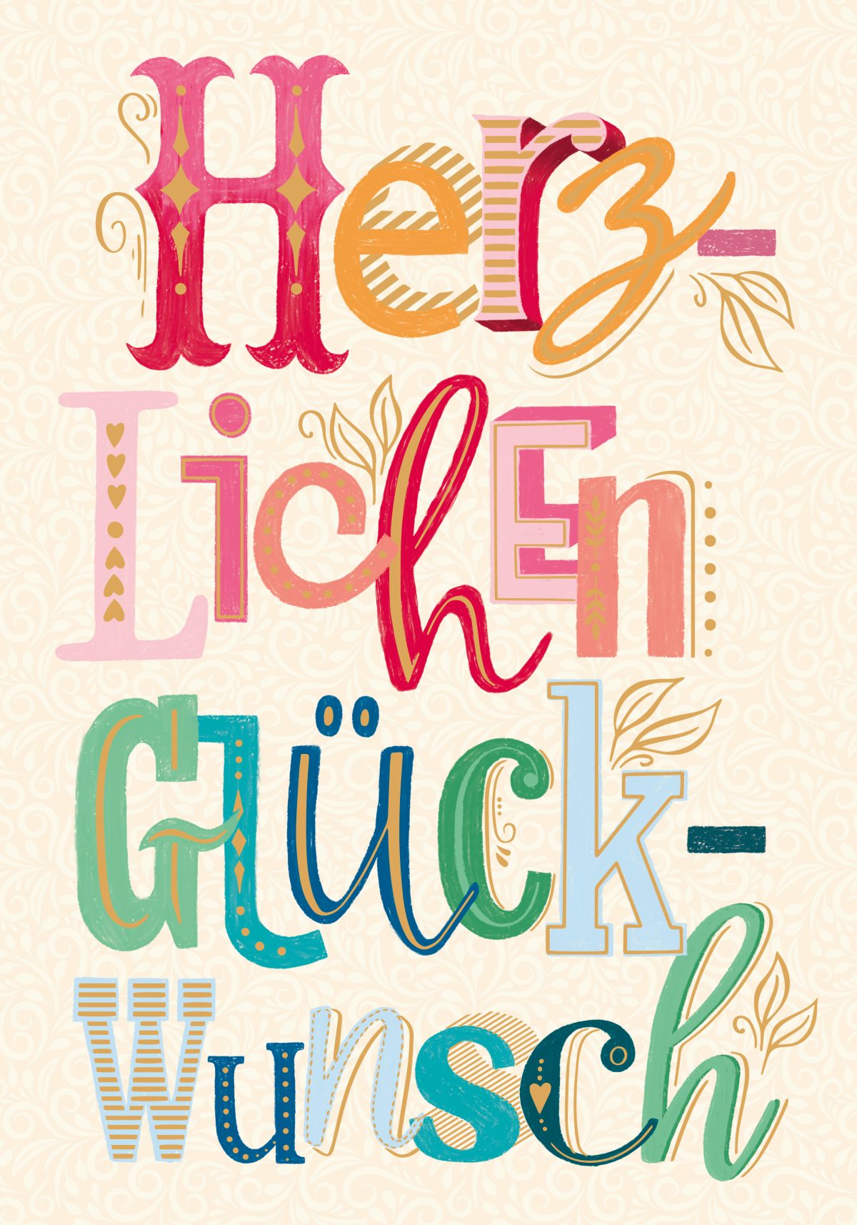 ABC-54018-7611119212692 ABC Geburtstagskarte A4 54018 Herzlichen Glückwunsch – Hochwertig & günstig bei ShopDeca