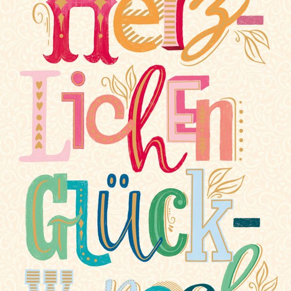ABC Geburtstagskarte A4 54018 Herzlichen Glückwunsch