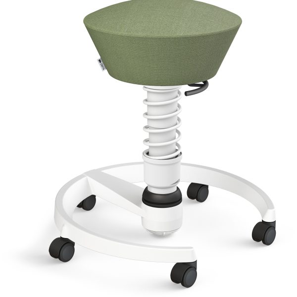 AERIS Sitzhocker Swopper 102HBSTWHWHC grün/weiss, mit Rollen