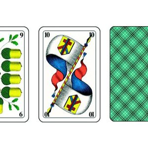 AGMÜLLER Jasskarten 3D 57x89mm 1068012111 blau CH 36 Karte