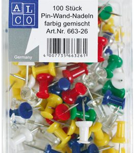 ALCO Pinwand-Nadeln 663-26 ass. 100 Stück