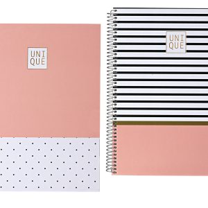 ANCOR Spiralbuch A4 UNIQUE 094916 assort., lines, 90g 80 Bl.