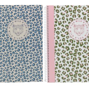 ANCOR Spiralbuch A5 WILD 104660 assort., lines, 90g 80 Bl.